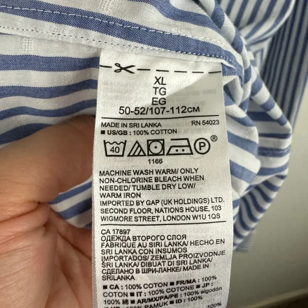 Banana Republic Tessitura Monti Italian Cotton Striped Shirt